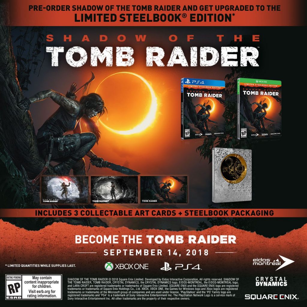 Shadow of the Tomb Raider steelbook