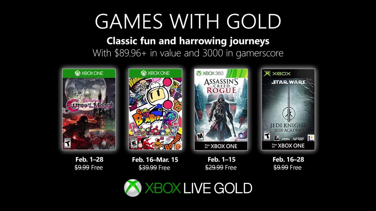 Xbox Games with Gold Feb 2019 lineup