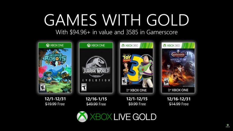 Xbox Live Gold Free Games Dec 2019