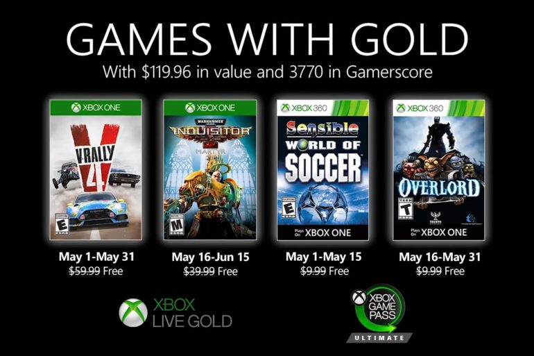 Xbox Games with Gold May 2020