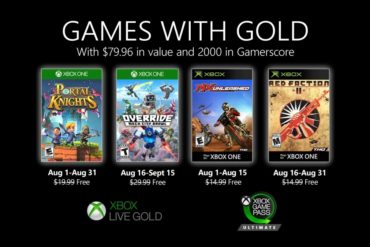 Xbox Games with Gold Aug. 2020