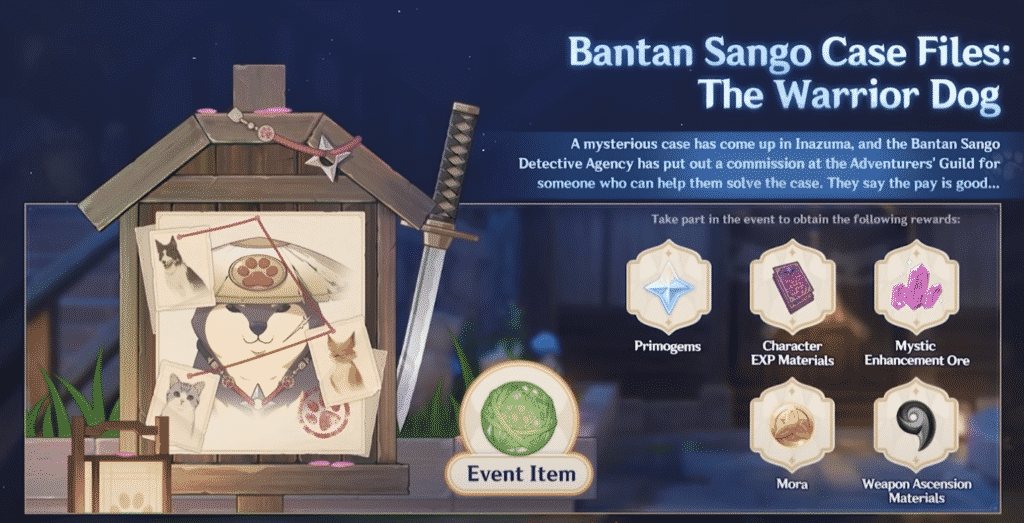 Bantan Sango Case Files The Warrior Dog - Genshin Impact